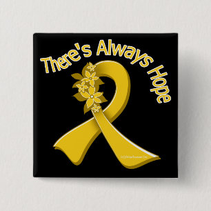 COPD There's Always Hope Floral 15 Cm Square Badge