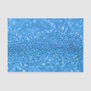 Copen blue Glitter Design Tissue Paper