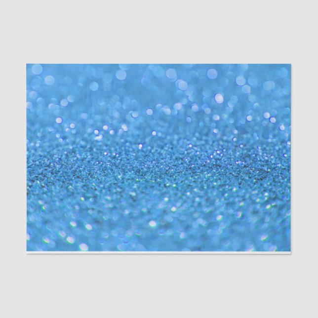 Copen blue Glitter Design  Tissue Paper (Front)