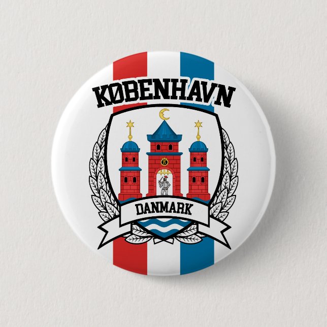 Copenhagen 6 Cm Round Badge (Front)