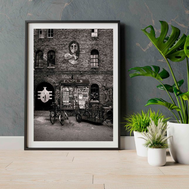 Copenhagen Christiania Neighbour, Black and White  Poster (Creator Uploaded)