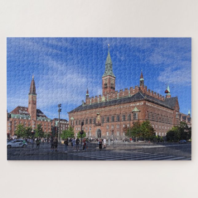 Copenhagen City Hall on a Sunny Summer Day Jigsaw Puzzle (Horizontal)