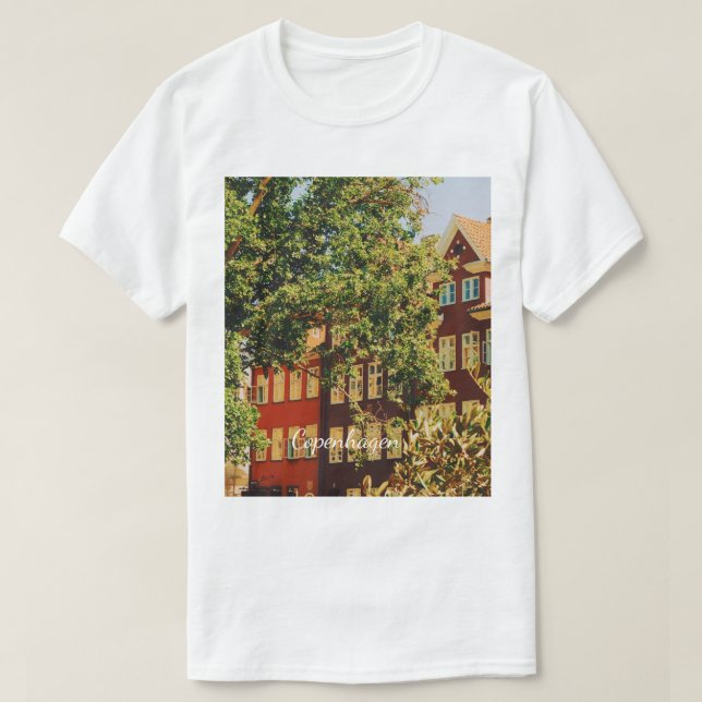 Copenhagen cityscape - Denmark T-Shirt (Design Front)