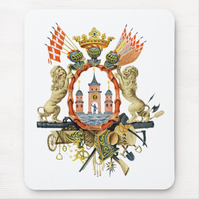 Copenhagen Coat of Arms Mouse Pad (Front)