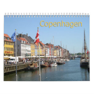 Copenhagen, Denkmark Wall Calendar