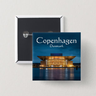 Copenhagen Denmark  15 Cm Square Badge