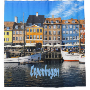 Copenhagen Denmark Capital Canal Homes Nyhavn Shower Curtain