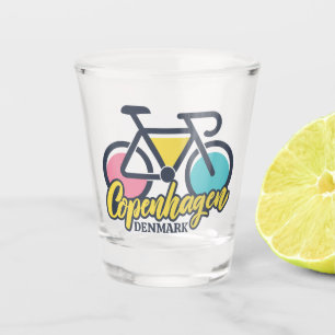 Copenhagen Denmark Cycling Shot Glass