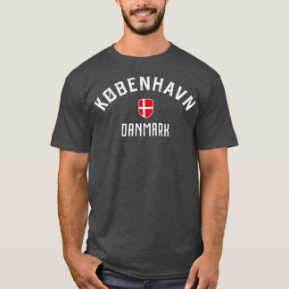 Copenhagen Denmark  Danish Flag Kobenhavn Danmark  T-Shirt