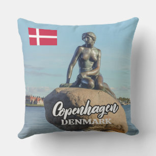 Copenhagen Denmark Mermaid Cushion