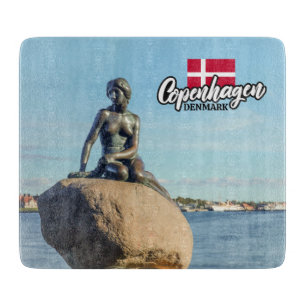 Copenhagen Denmark Mermaid Cutting Board