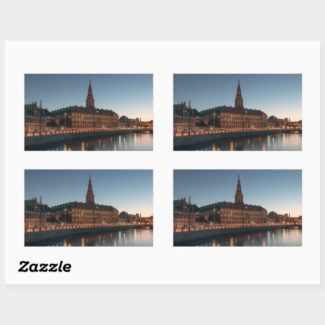Copenhagen Denmark Rectangular Sticker (Sheet)