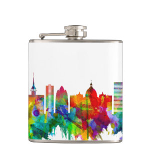 Copenhagen Denmark Skyline Hip Flask