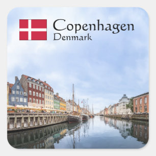 Copenhagen Denmark Square Sticker