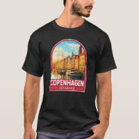 Copenhagen Denmark Travel Art Vintage