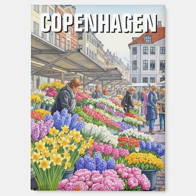 Copenhagen Denmark Travel Magnet (Front)