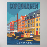 Copenhagen Denmark Travel Place Illustration