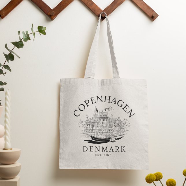 Copenhagen Denmark vintage Landscape Tote Bag (Creator Uploaded)