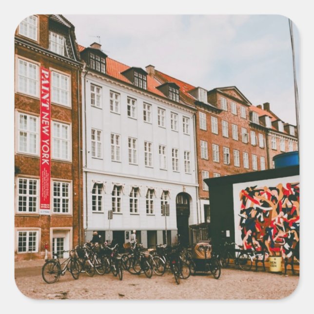 Copenhagen Exploring  Square Sticker (Front)