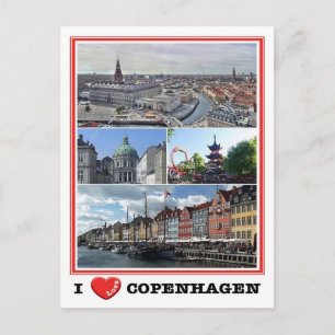 Copenhagen - I Love - Postcard