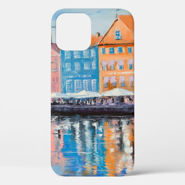 Copenhagen in a shining day, colourful buildings a Case-Mate iPhone case (Back)