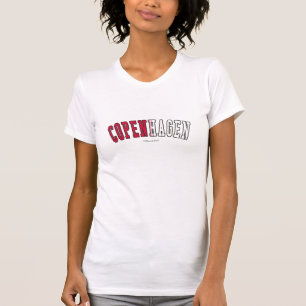 Copenhagen in Denmark national flag colours T-Shirt