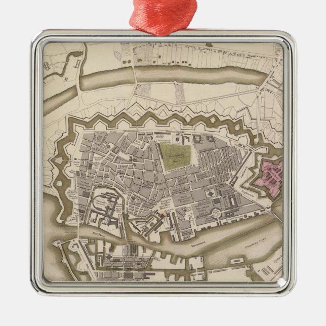 Copenhagen, Kiobenhaven Metal Tree Decoration (Front)