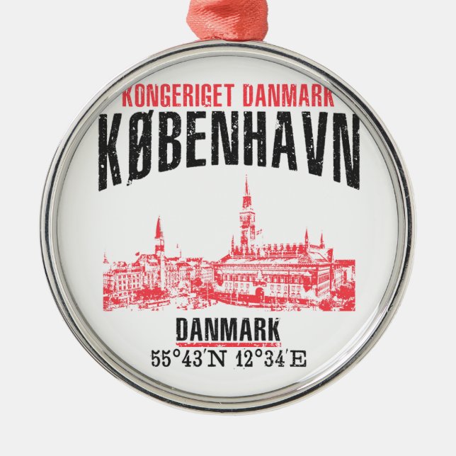 Copenhagen Metal Tree Decoration (Front)