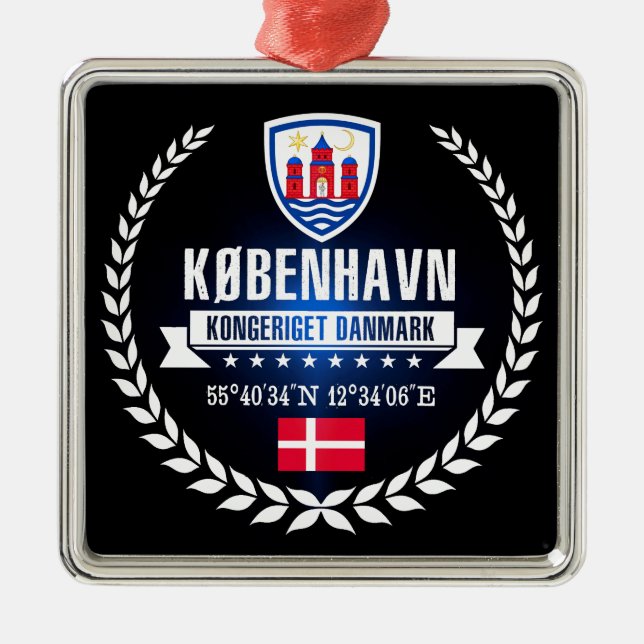 Copenhagen Metal Tree Decoration (Front)