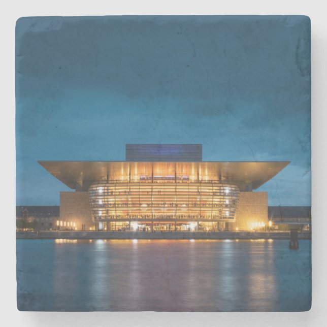 Copenhagen Opera House Stone Coaster (Front)