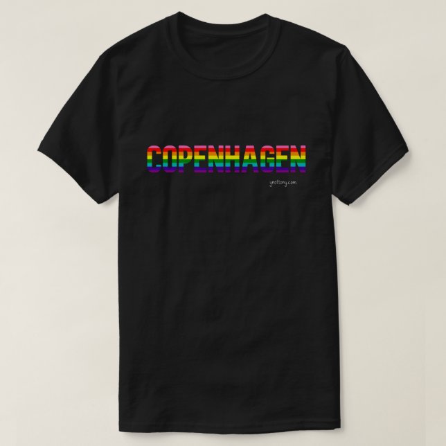 Copenhagen Pride T-shirt | Rainbow Flag  (Design Front)