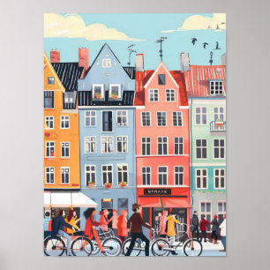 Copenhagen Print Copenhagen Illustration Denmark 