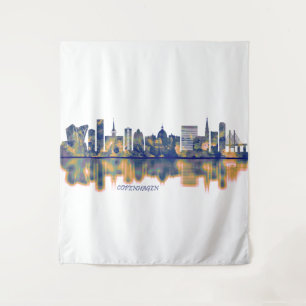 Copenhagen Skyline Tapestry