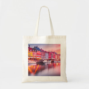 Copenhagen sunrise Nyhavn, Denmark Tote Bag
