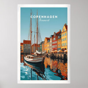 Copenhagen Travel Poster Print