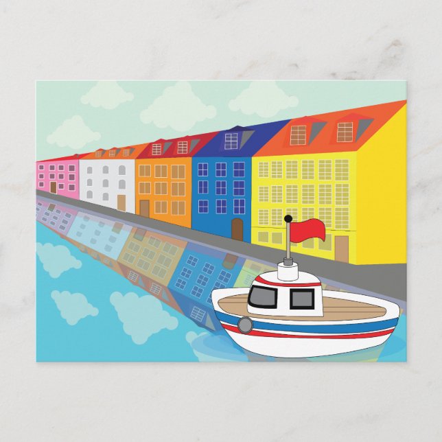 Copenhagen Waterfront District Postcard (Front)