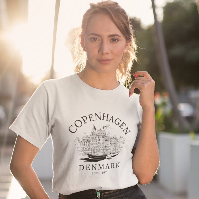 Copenhaguen Denmark vintage Landscape T-Shirt (Creator Uploaded)