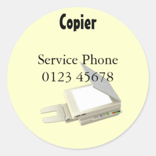 Copier service sticker