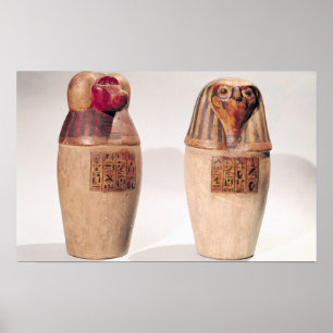 Copies of two New Kingdom canopic jars Poster