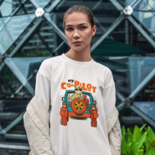 Copilot Dog In Car   T-Shirt