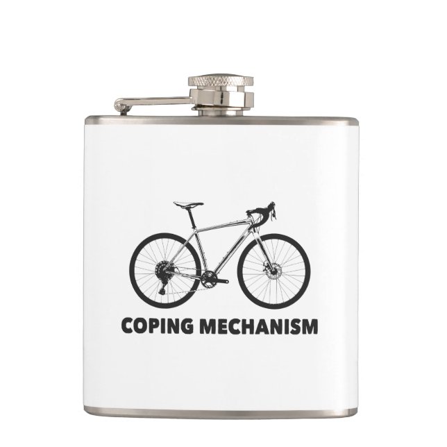 Coping Mechanism Bike Hip Flask (Front)