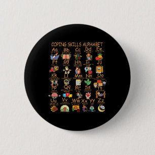 Coping Skills Alphabet Mental Health Awareness Cou 6 Cm Round Badge