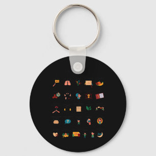 Coping Skills Alphabet School Counsellor Mental He Key Ring