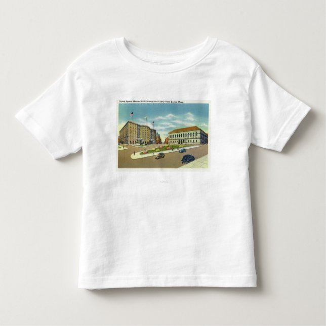 Copley Plaza and Square View of the Public Toddler T-Shirt (Front)