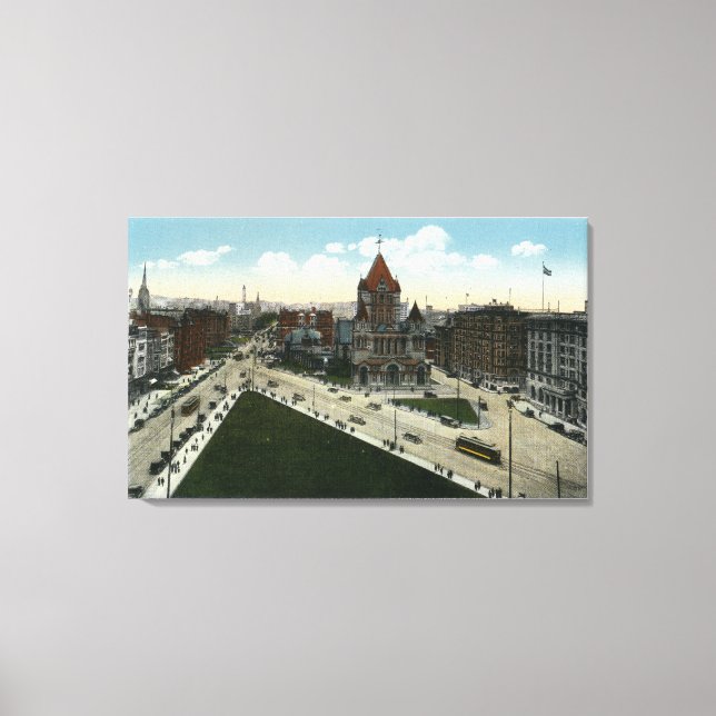 Copley Square View of Trinity Church Canvas Print (Front)