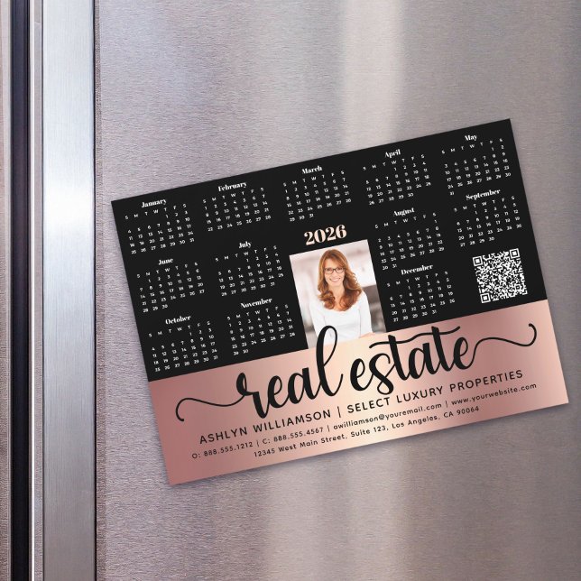 Copper 2026 Calendar Real Estate QR Code Magnet (Creator Uploaded)