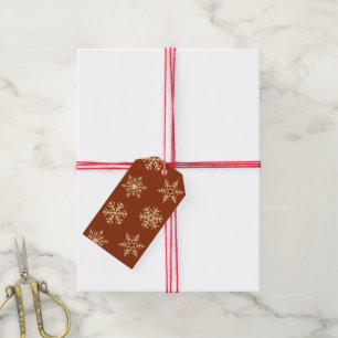 Copper 3-d snowflakes, Customisable colour Gift Tags
