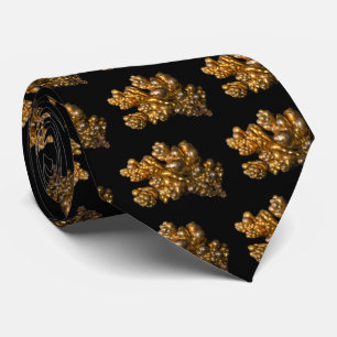 Copper A Gold Coloured Mineral Photo on Black Tie