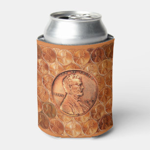 Copper Abraham Lincoln penny 1919, wheat cent Can Cooler