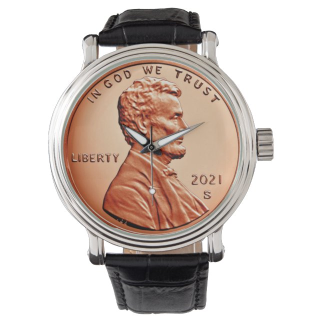 Copper Abraham Lincoln penny, one cent 2021 Watch (Front)